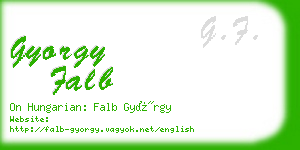 gyorgy falb business card